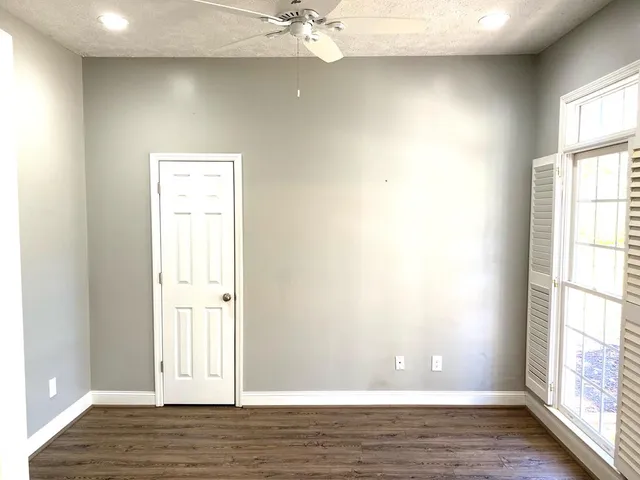 a view of a livingroom with a window