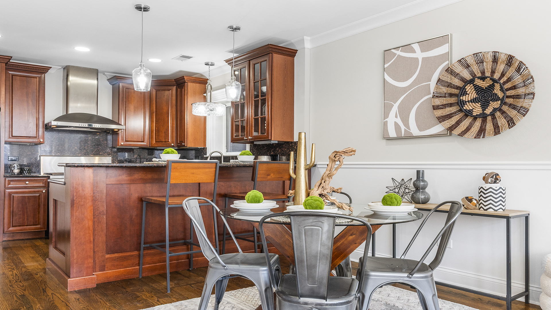 912 West Fletcher Street, Unit 2 Chicago, IL 60657 - Photo 10 of 29 a dining room with furniture a chandelier and kitchen view