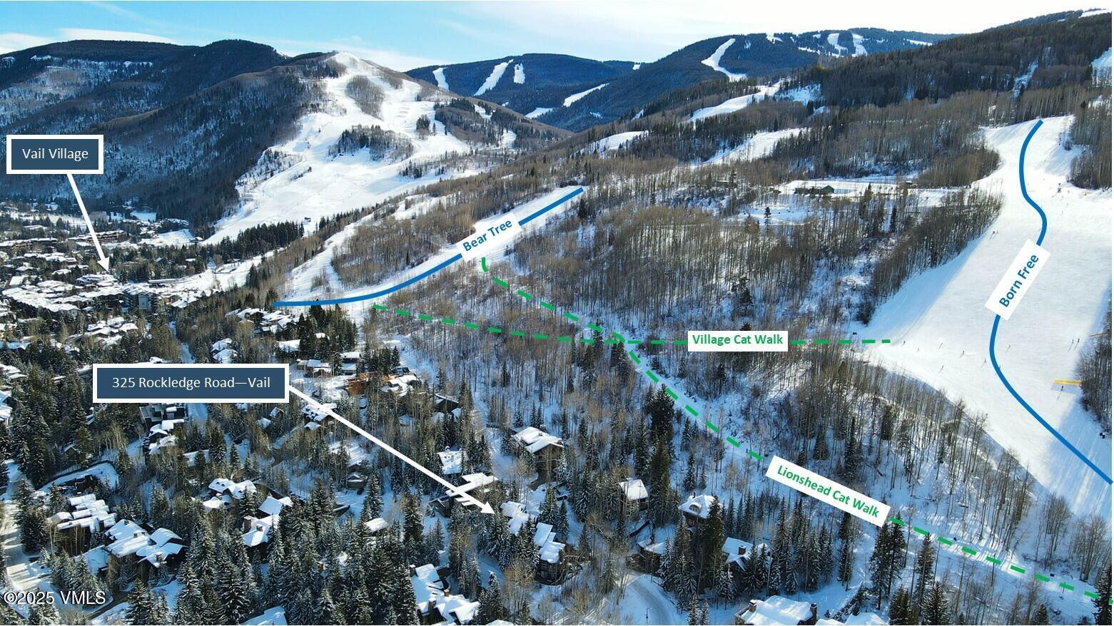 327 Rockledge Road Vail, CO 81657 - Photo 10 of 30 RockledgeAerial-1