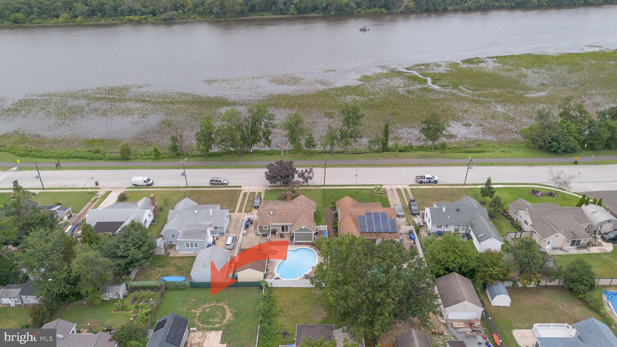 629 Polk Street Riverside, NJ 08075 - Photo 40 of 42 an aerial view of a house with a lake view