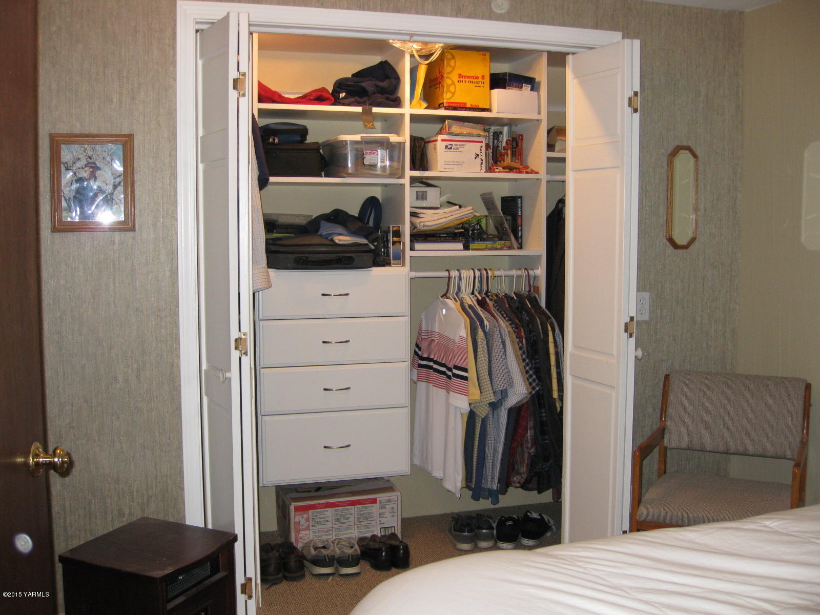 1530 North Outlook Road Outlook, WA 98938 - Photo 8 of 22 a view of walk in closet with clothes and shoes