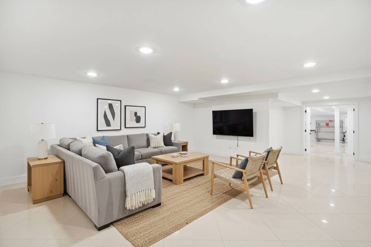 31 East Gate Road Wainscott, NY 11975 - Photo 14 of 20 a living room with furniture and a flat screen tv