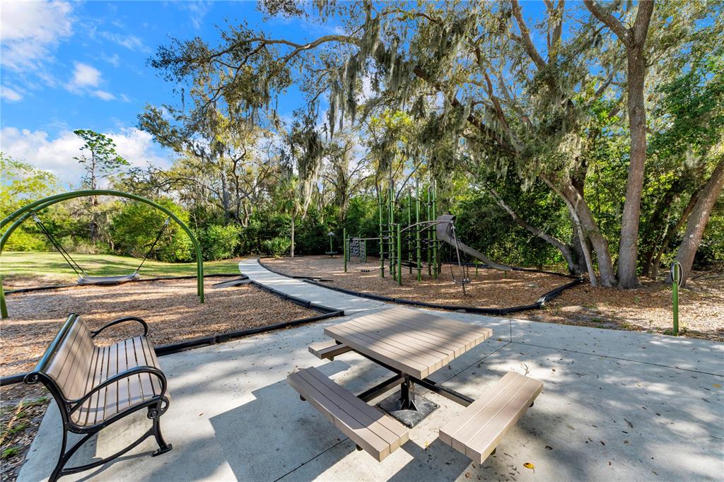 4215 Hanover Drive New Port Richey, FL 34653 - Photo 43 of 46 a view of backyard with swimming pool and seating space