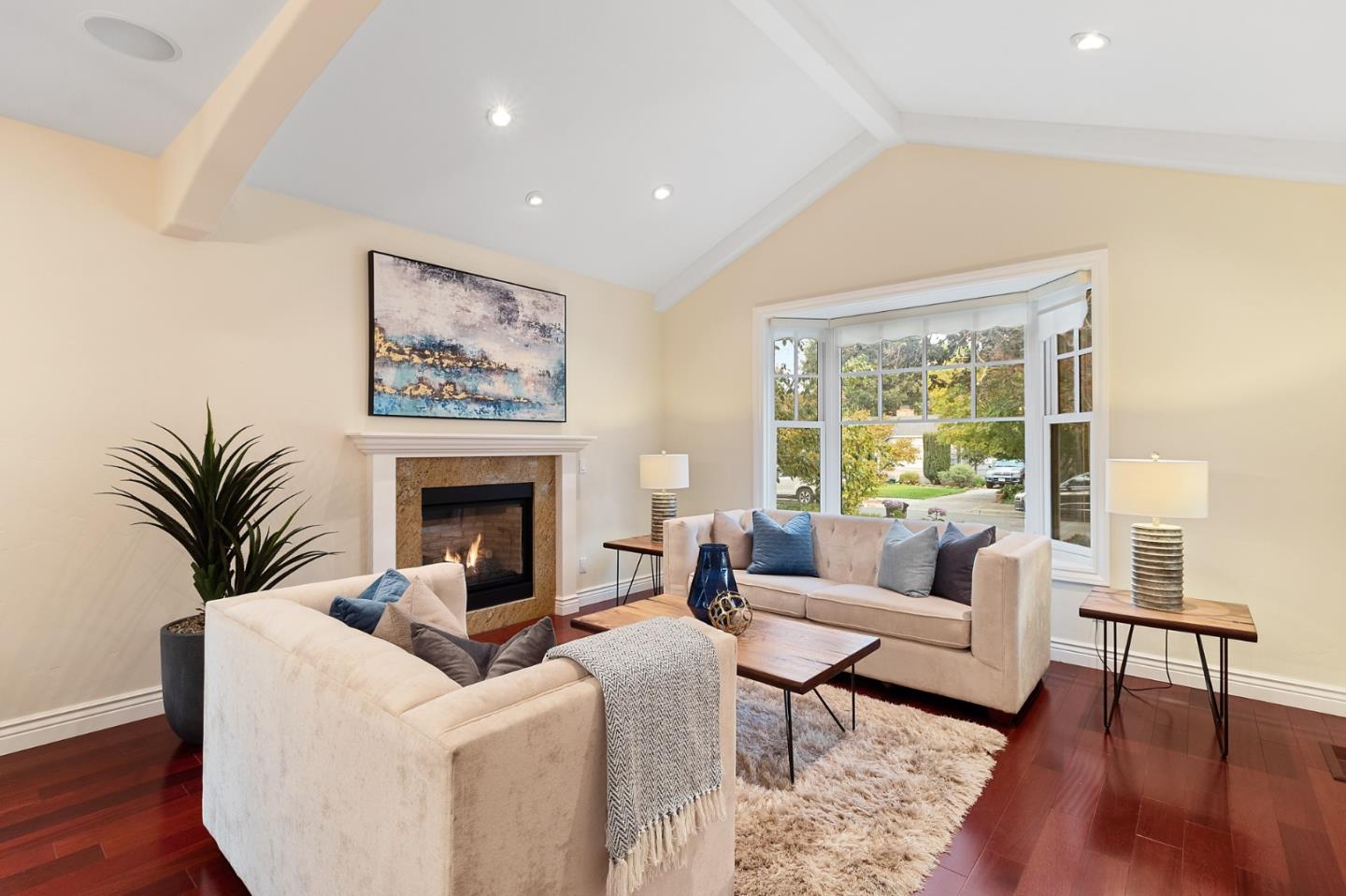 1665 Collingwood Avenue San Jose, CA 95125 - Photo 7 of 41 a living room with furniture and a fireplace