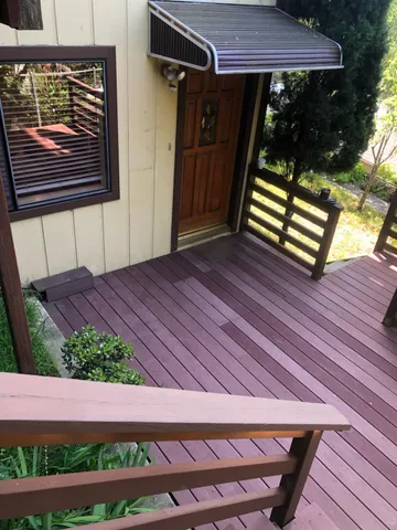 a view of outdoor space and deck