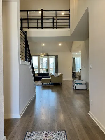 a view of a living room and dining room