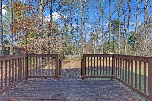 a view of a wooden fence