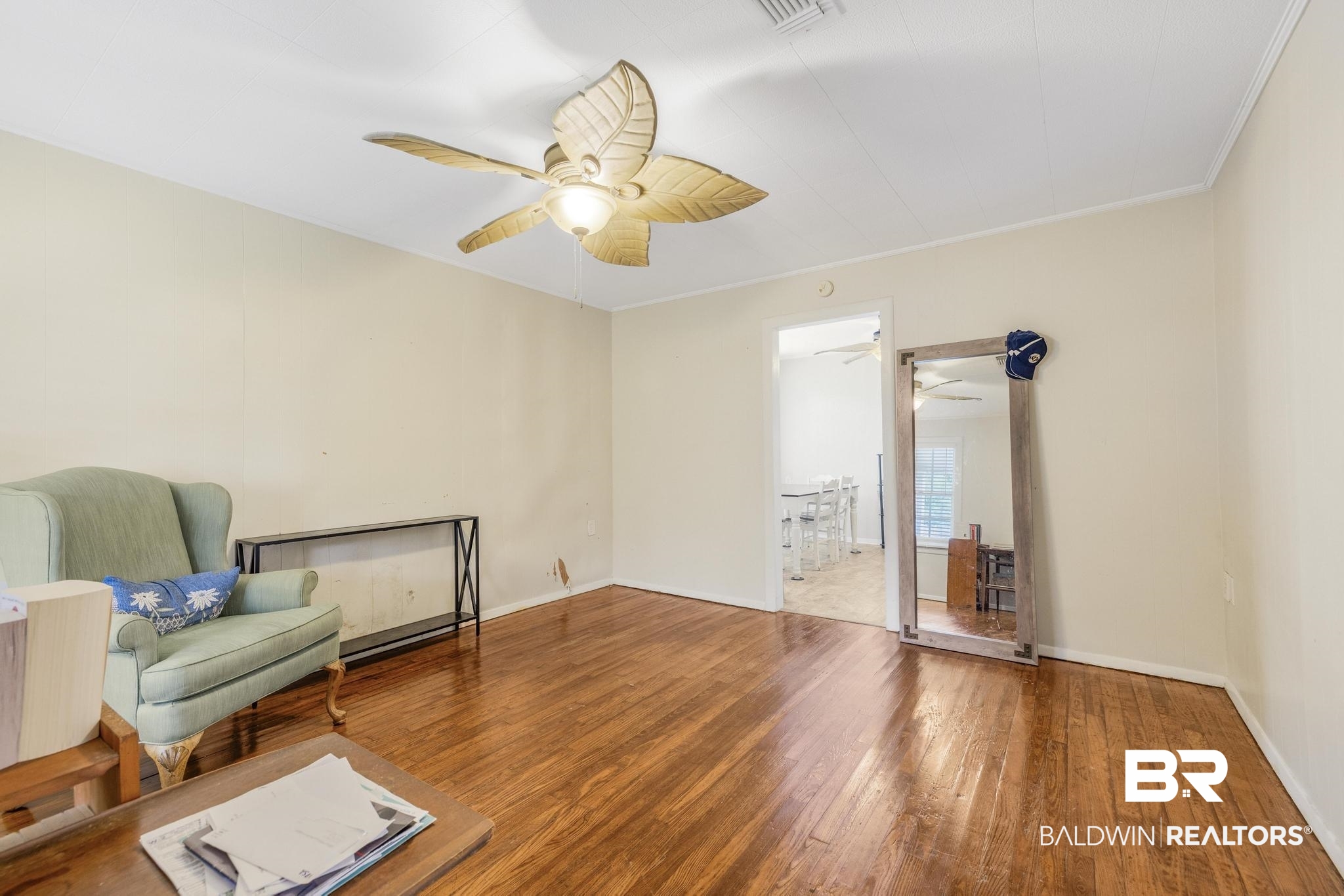 405 North Pine Street Foley, AL 36535 - Photo 18 of 33 Living room with wood-type flooring and crown molding