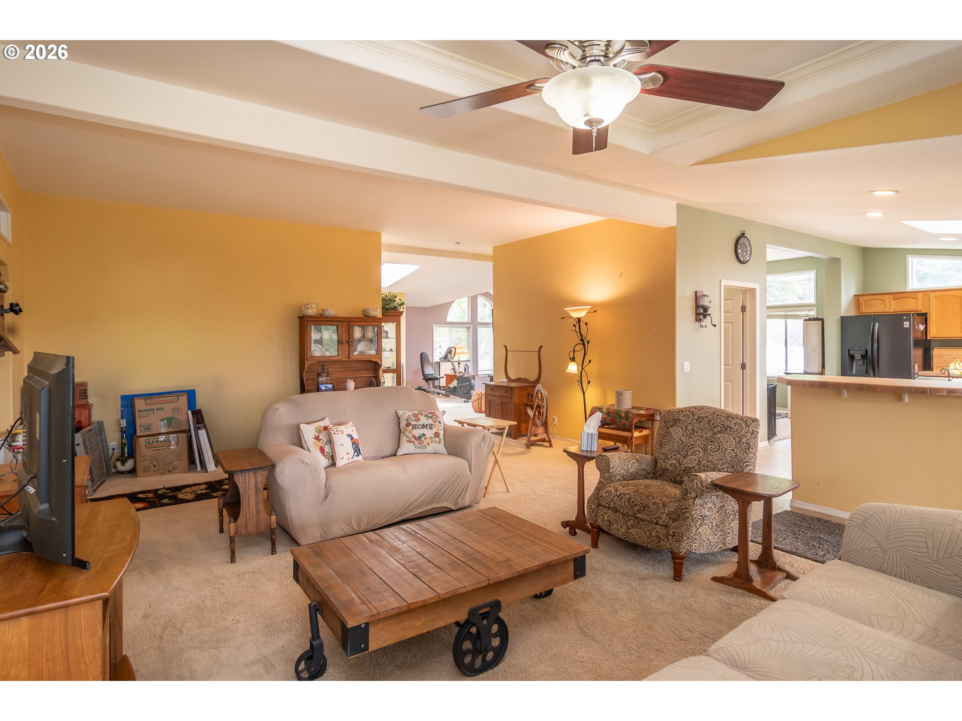 562 Valley Road Roseburg, OR 97471 - Photo 8 of 48 a living room with furniture and a chandelier