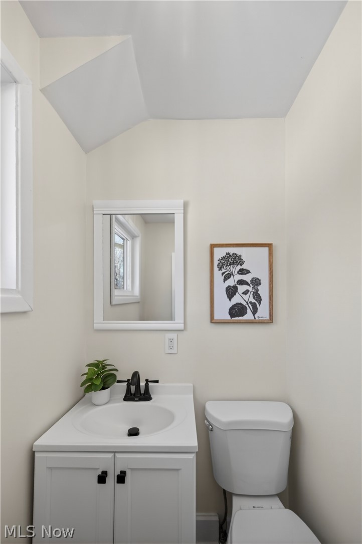 14939 Caves Road Novelty, OH 44072 - Photo 17 of 42 Bathroom featuring vanity and lofted ceiling