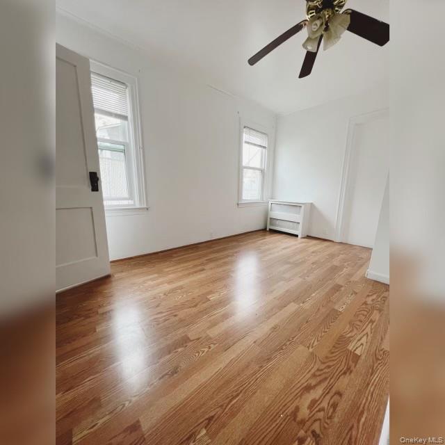 80-41 159th Street Queens, NY 11366 - Photo 5 of 13 Unfurnished room with light wood-style flooring and a ceiling fan