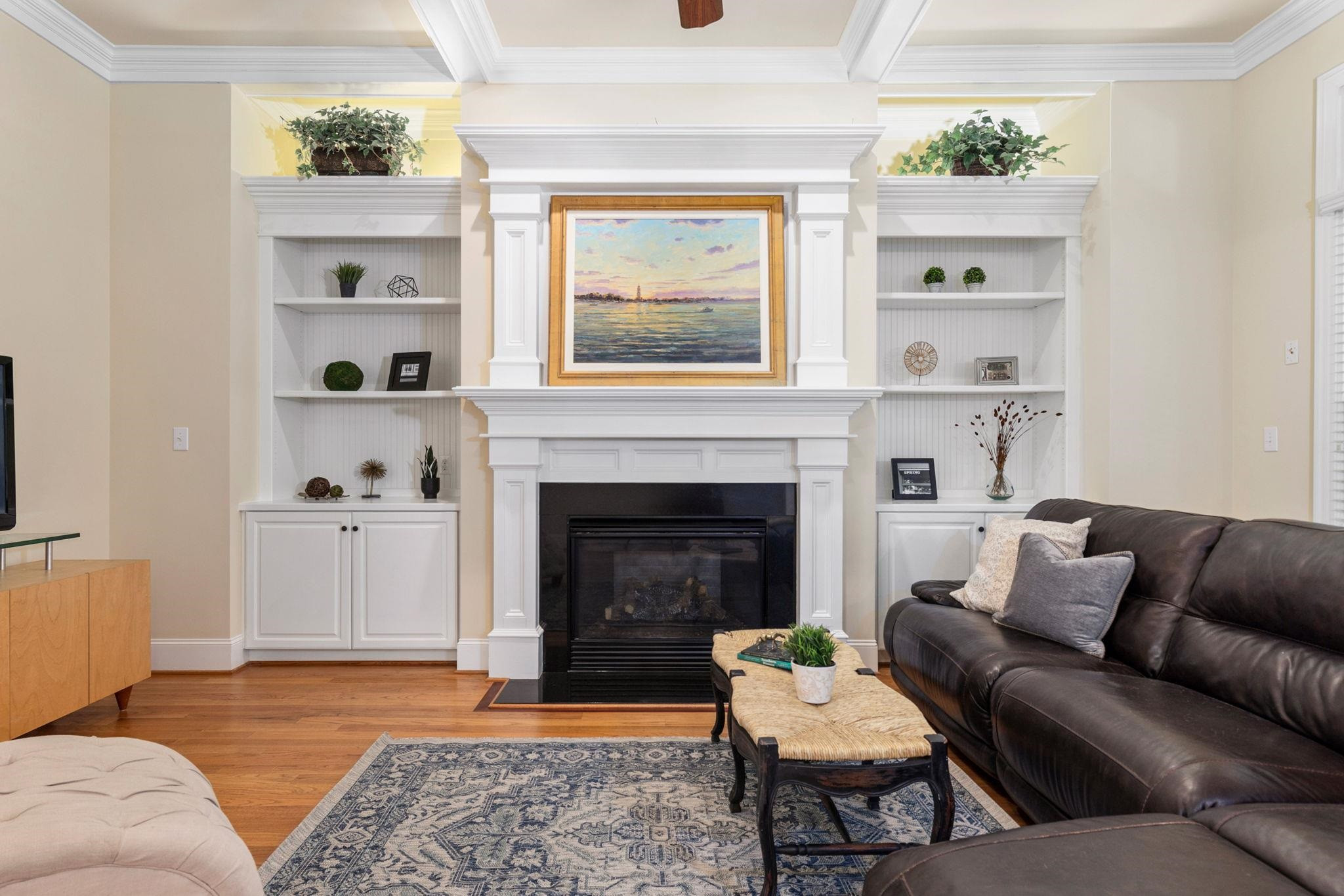 3720 Grandbridge Drive Apex, NC 27539 - Photo 19 of 81 a living room with furniture and a fireplace
