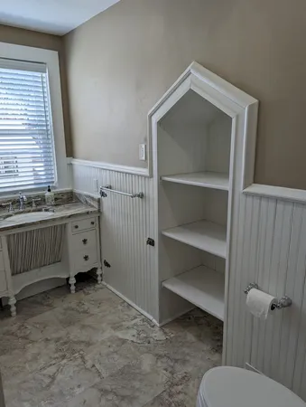 a close view of closet