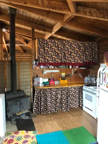 a view of wooden door