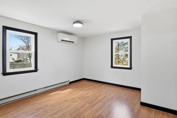an empty room with a window
