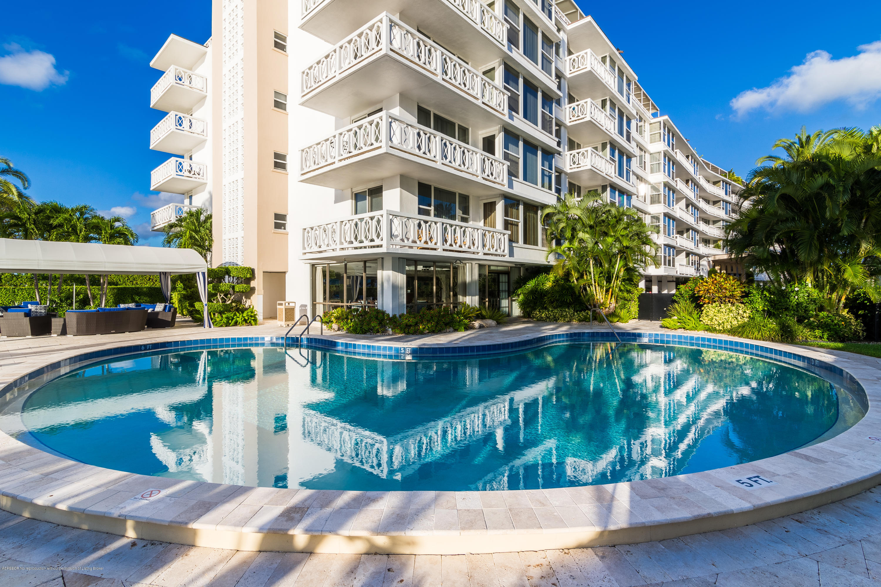 333 Sunset Avenue, Unit 308 Palm Beach, FL 33480 - Photo 24 of 29 a view of a swimming pool with a deck