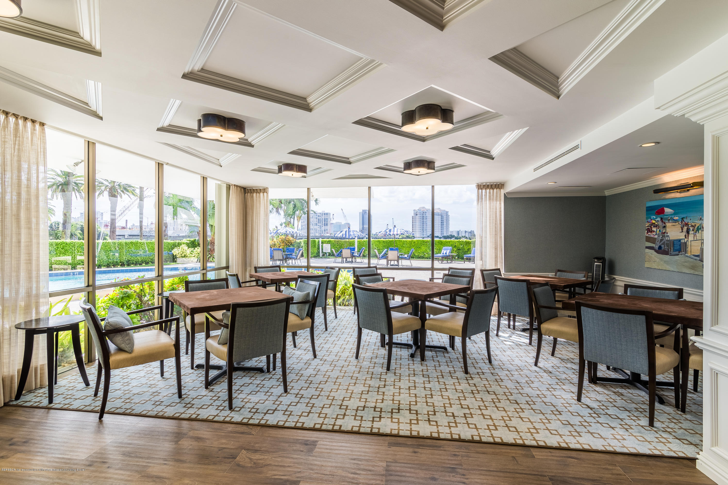 333 Sunset Avenue, Unit 308 Palm Beach, FL 33480 - Photo 27 of 29 a view of a dining room with furniture window and outside view