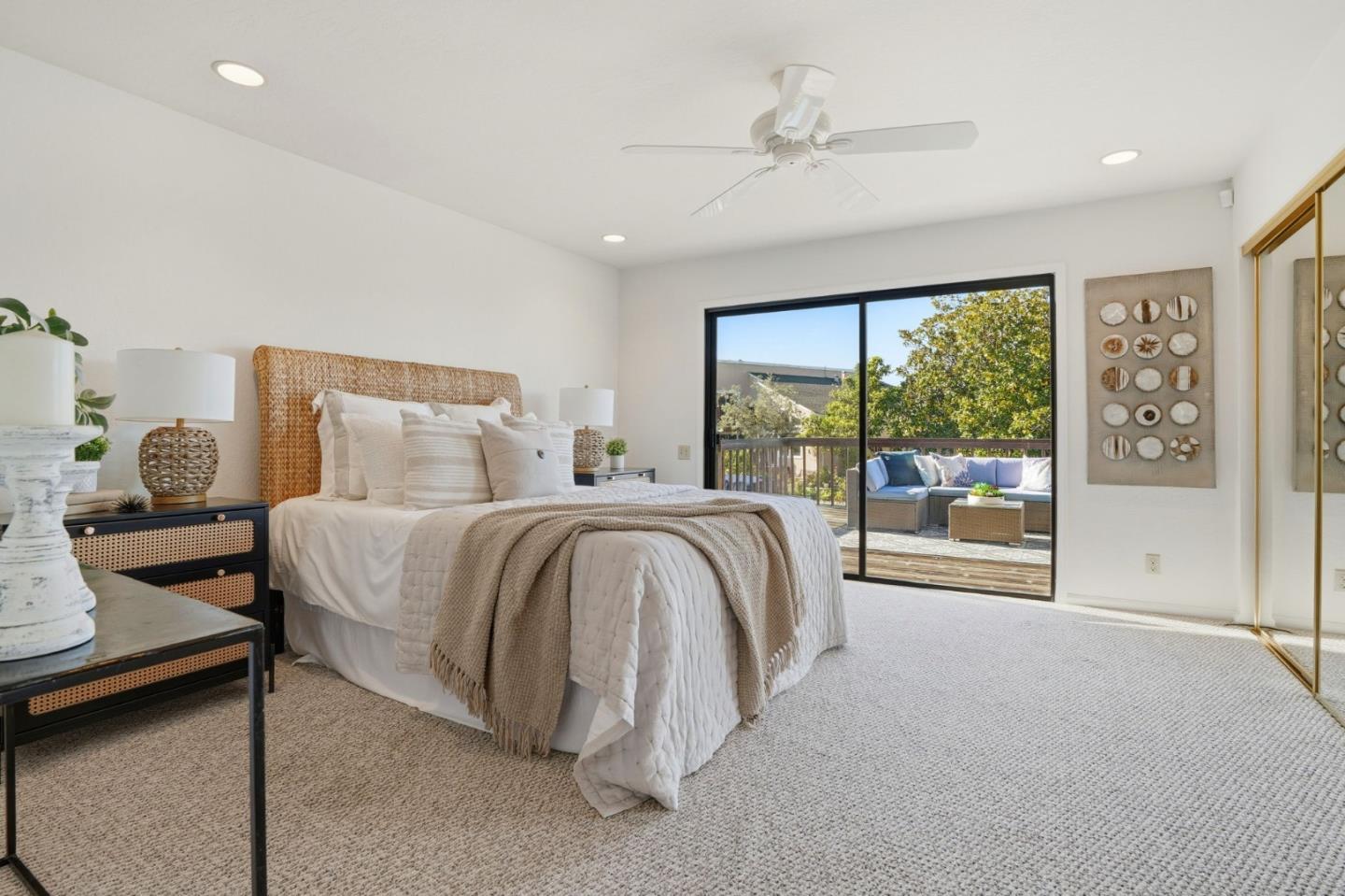 1190 Flying Fish Street Foster City, CA 94404 - Photo 24 of 45 a spacious bedroom with a bed and glass window
