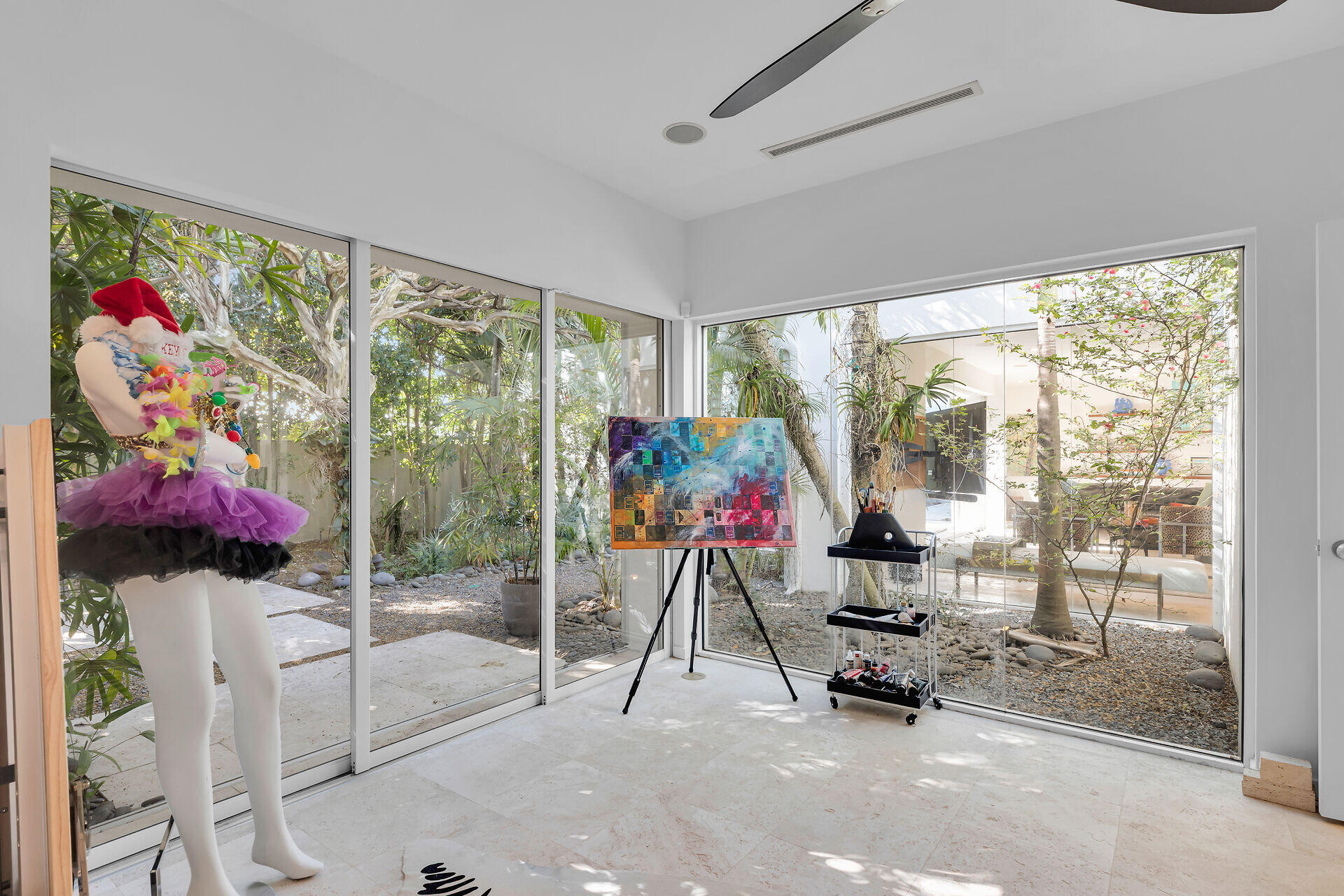 1501 Georgia Street Key West, FL 33040 - Photo 33 of 50 a view of a room with gym equipment and large windows