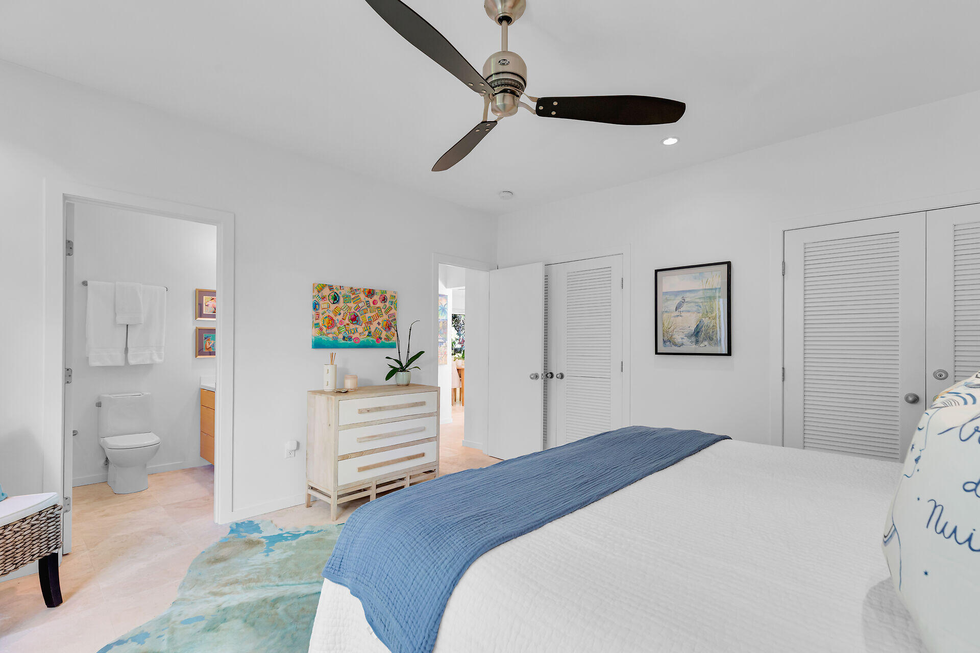 1501 Georgia Street Key West, FL 33040 - Photo 42 of 50 a bedroom with a bed and a view of bathroom