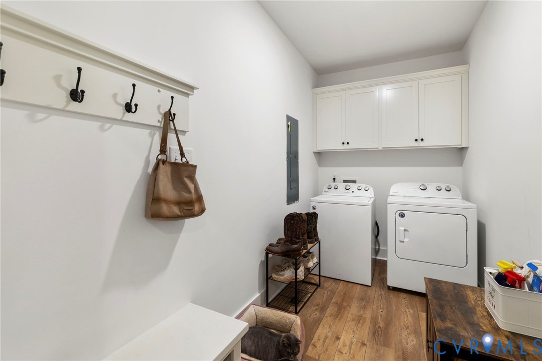 77 Jenkins Church Road Cumberland, VA 23040 - Photo 22 of 46 a view of a storage and utility room with washer and dryer
