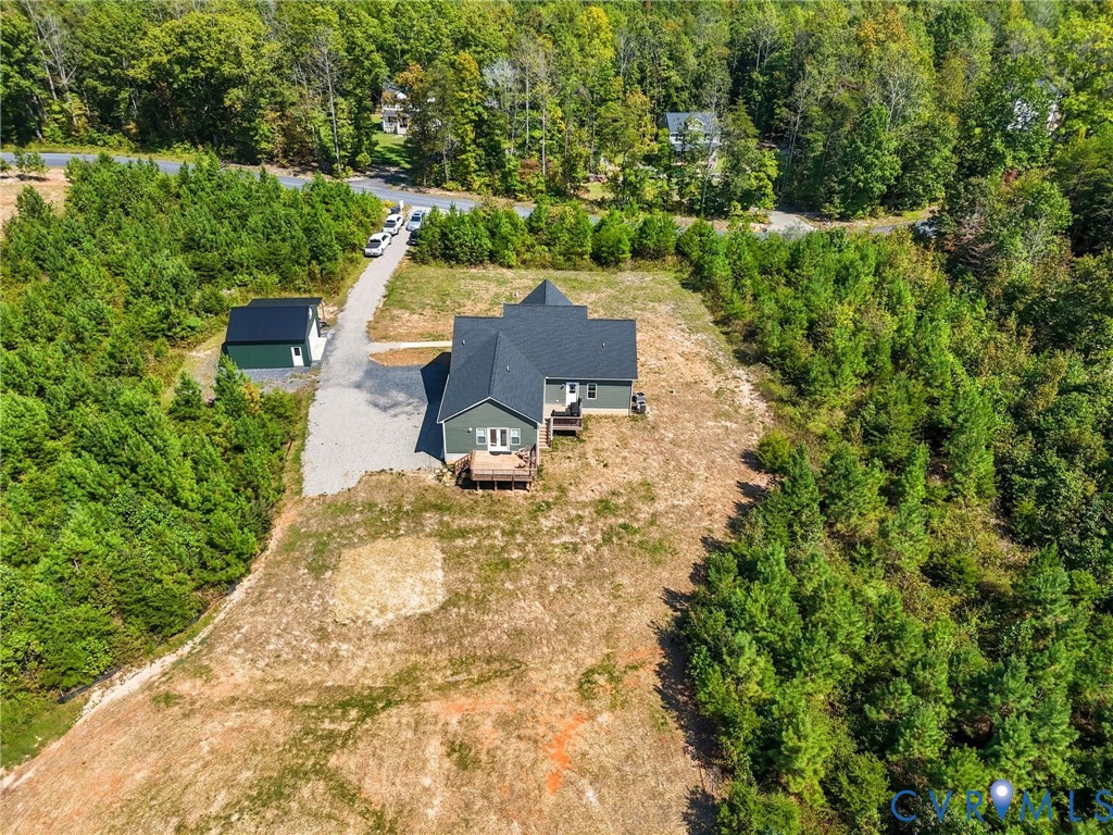 77 Jenkins Church Road Cumberland, VA 23040 - Photo 41 of 46 an aerial view of a house with a yard