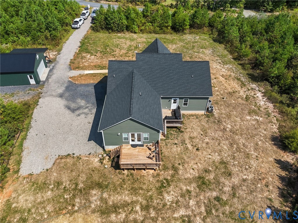 77 Jenkins Church Road Cumberland, VA 23040 - Photo 43 of 46 an aerial view of a house with yard