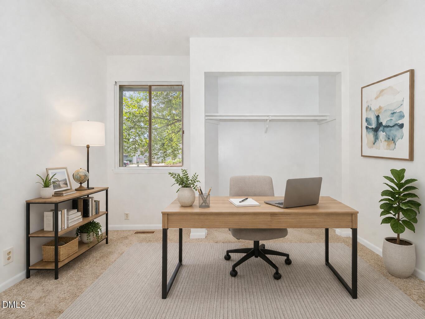 5920 Farm Gate Road Raleigh, NC 27606 - Photo 10 of 16 a view of a workspace with furniture and a window