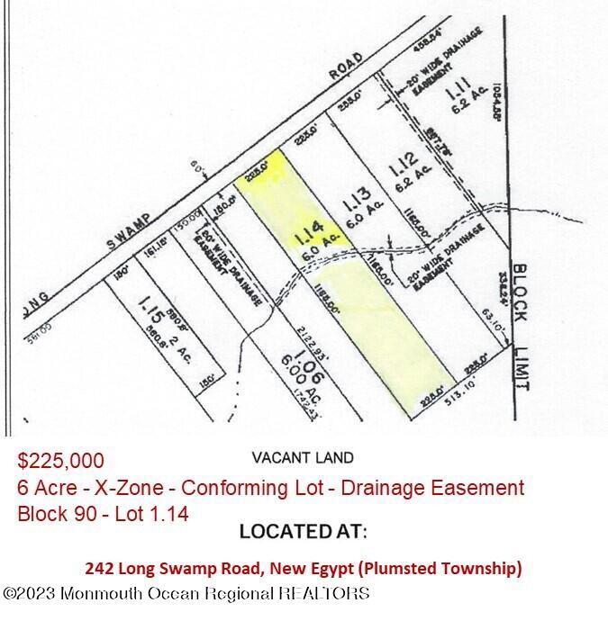 242 Long Swamp Road New Egypt, NJ 08533 - Photo 2 of 2 Plat Map - 242 Long Swamp Road, New Egyp
