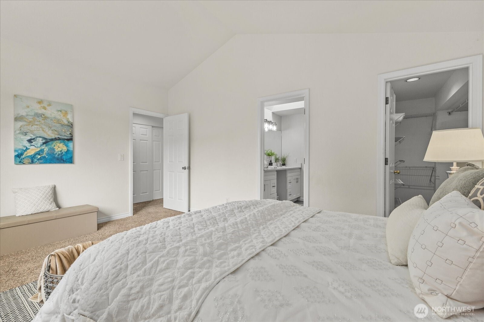 1027 Southwest 352nd Street Federal Way, WA 98023 - Photo 18 of 33 a bedroom with a bed and a large mirror