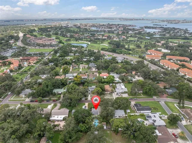 an aerial view of multiple house