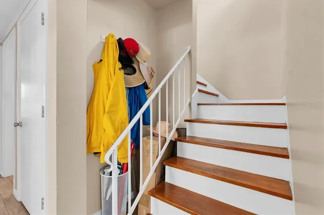 a view of a staircase