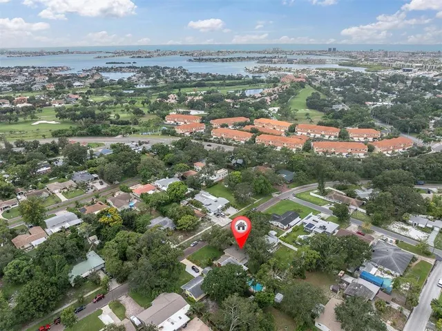 a view of city and mountain