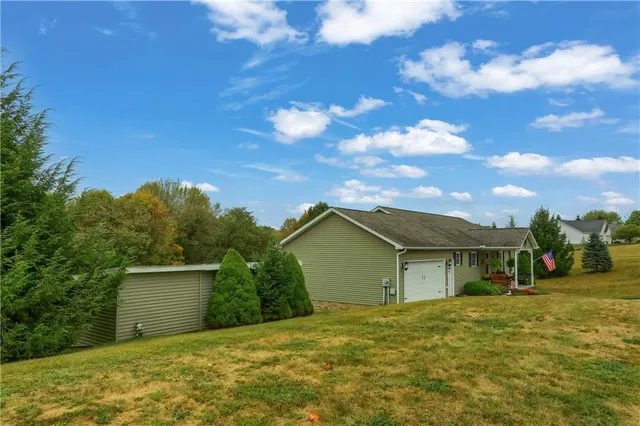 a view of a house with a outdoor space