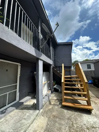 a view of outdoor space and deck