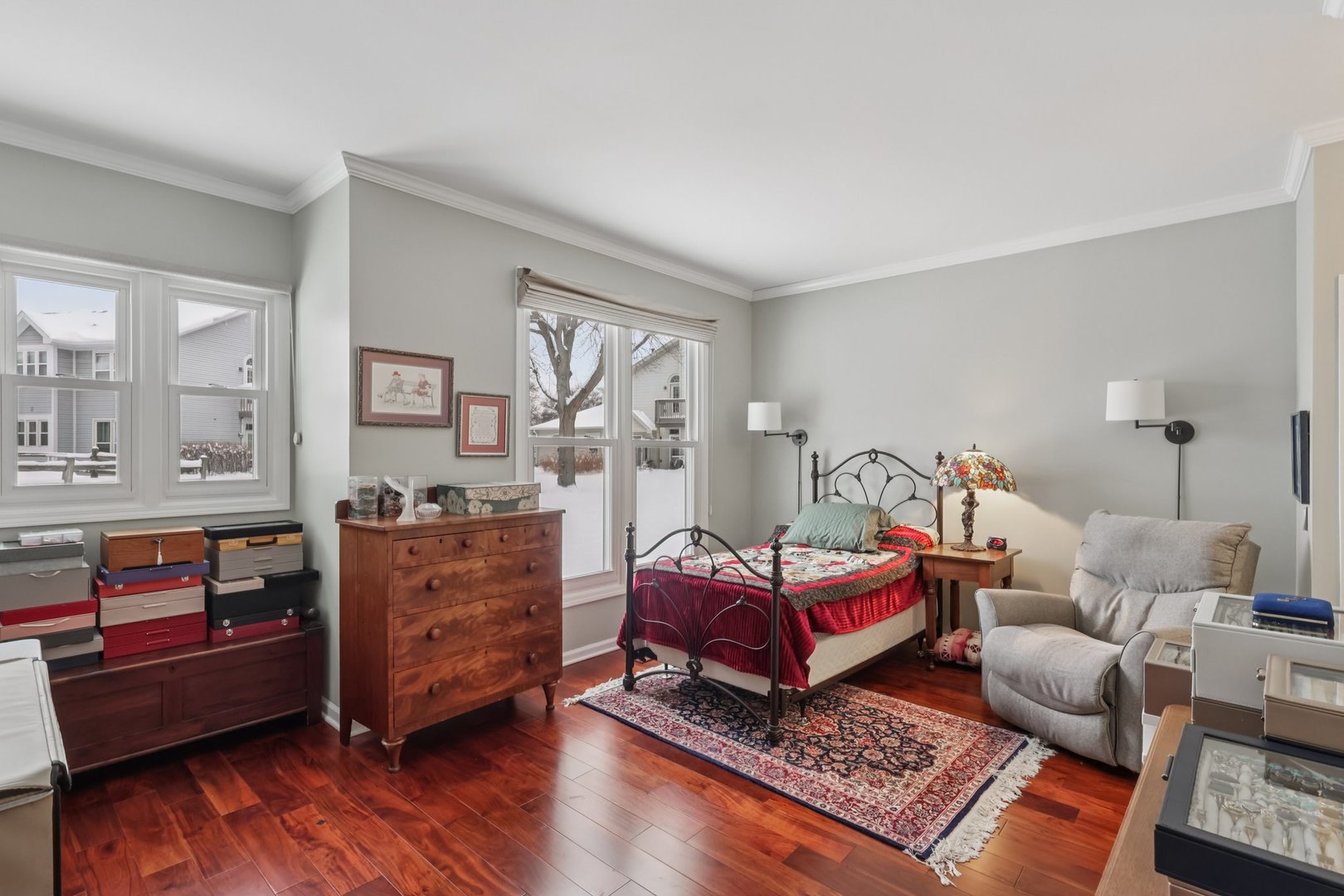 1262 Rhodes Lane Naperville, IL 60540 - Photo 15 of 23 a bedroom with furniture and wooden floor