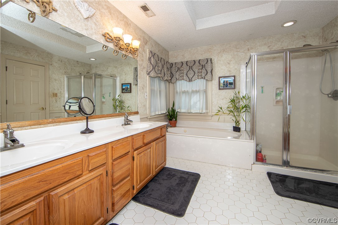 14908 Walnut Bend Road Midlothian, VA 23112 - Photo 21 of 43 a spacious bathroom with a tub sink and mirror