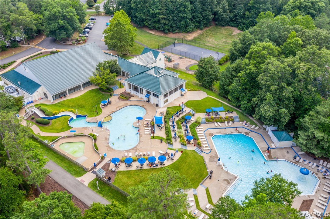 14908 Walnut Bend Road Midlothian, VA 23112 - Photo 37 of 43 an aerial view of residential house with outdoor space and swimming pool