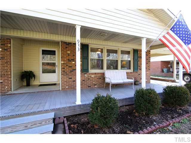 Sit back and relax on the large front porch after a long day. Exterior Front