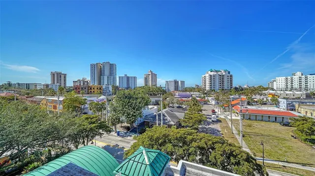 a view of a building with garden