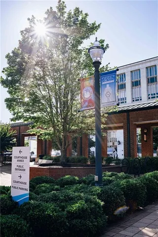 a front view of a building