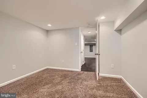 an empty room with an entryway
