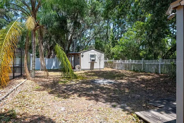 a backyard of a house