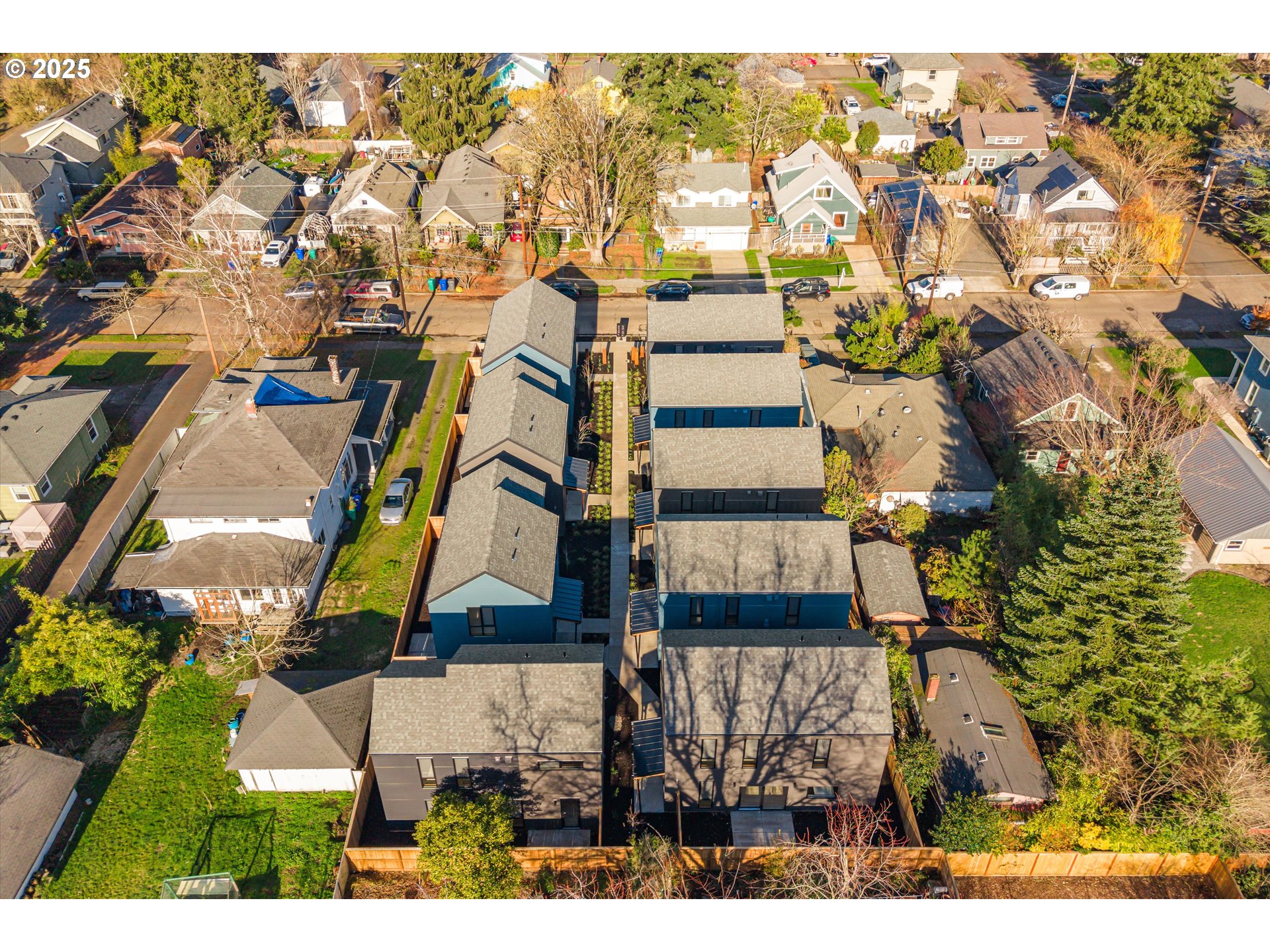 5490 Southeast Boise Street Portland, OR 97206 - Photo 41 of 48 an aerial view of residential houses with outdoor space and street view