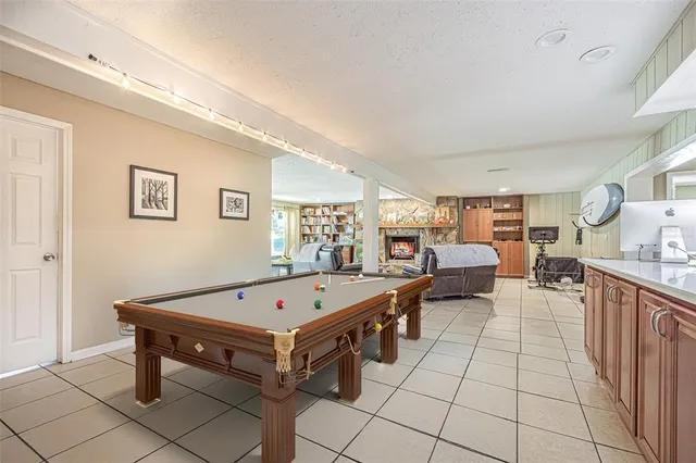 a bathroom with a shower and a toilet