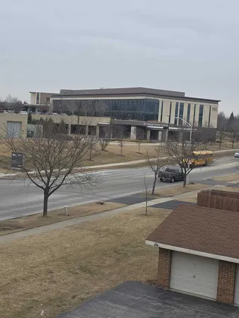 a view of a terrace with chairs