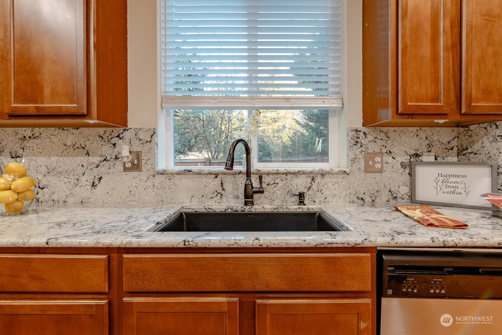 1324 Farina Loop Southeast Olympia, WA 98513 - Photo 10 of 40 a kitchen with granite countertop a sink and a window