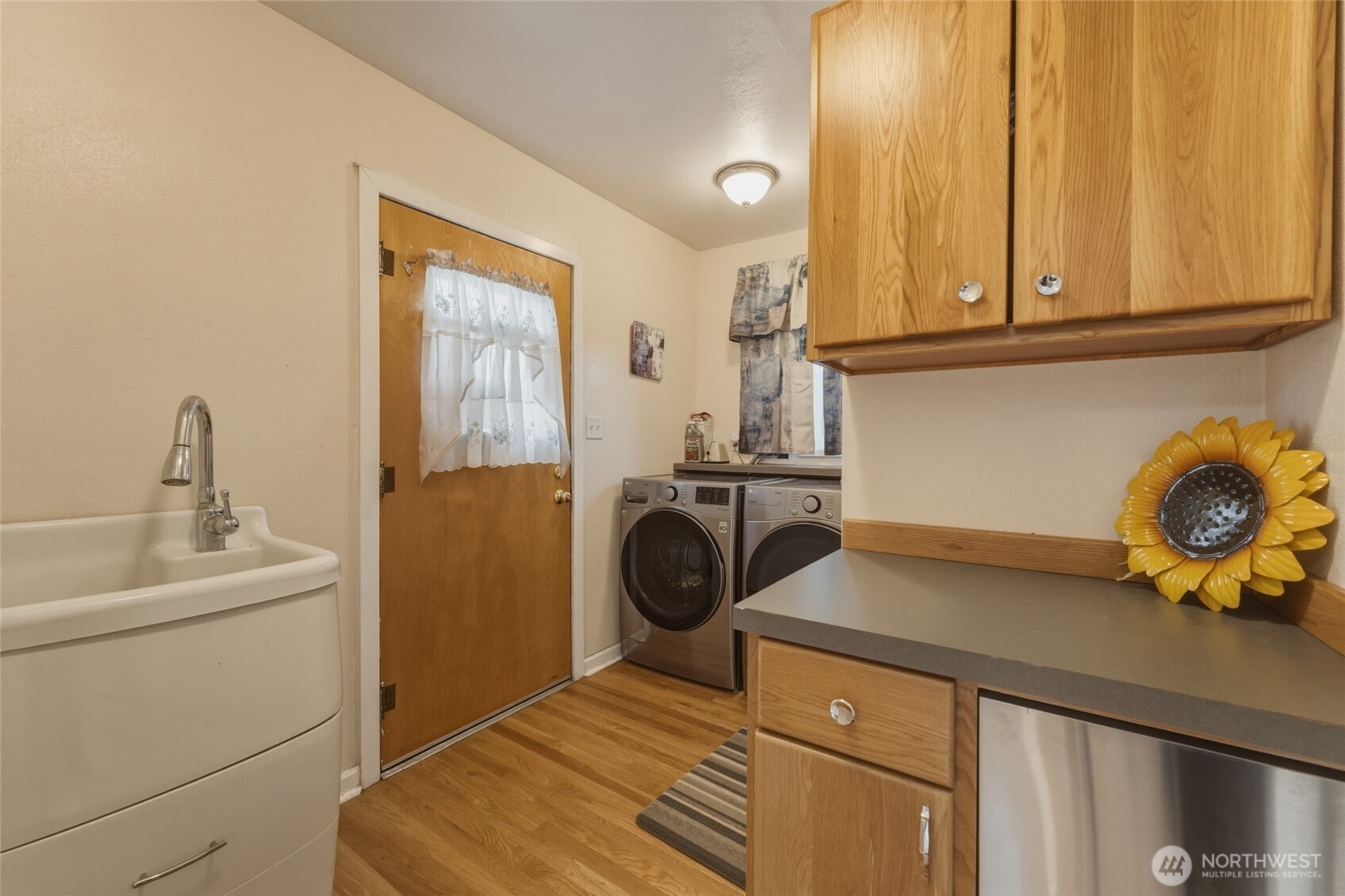 315 Thorn Hollow Road Dayton, WA 99328 - Photo 11 of 40 a view of a storage and utility room with washer and dryer