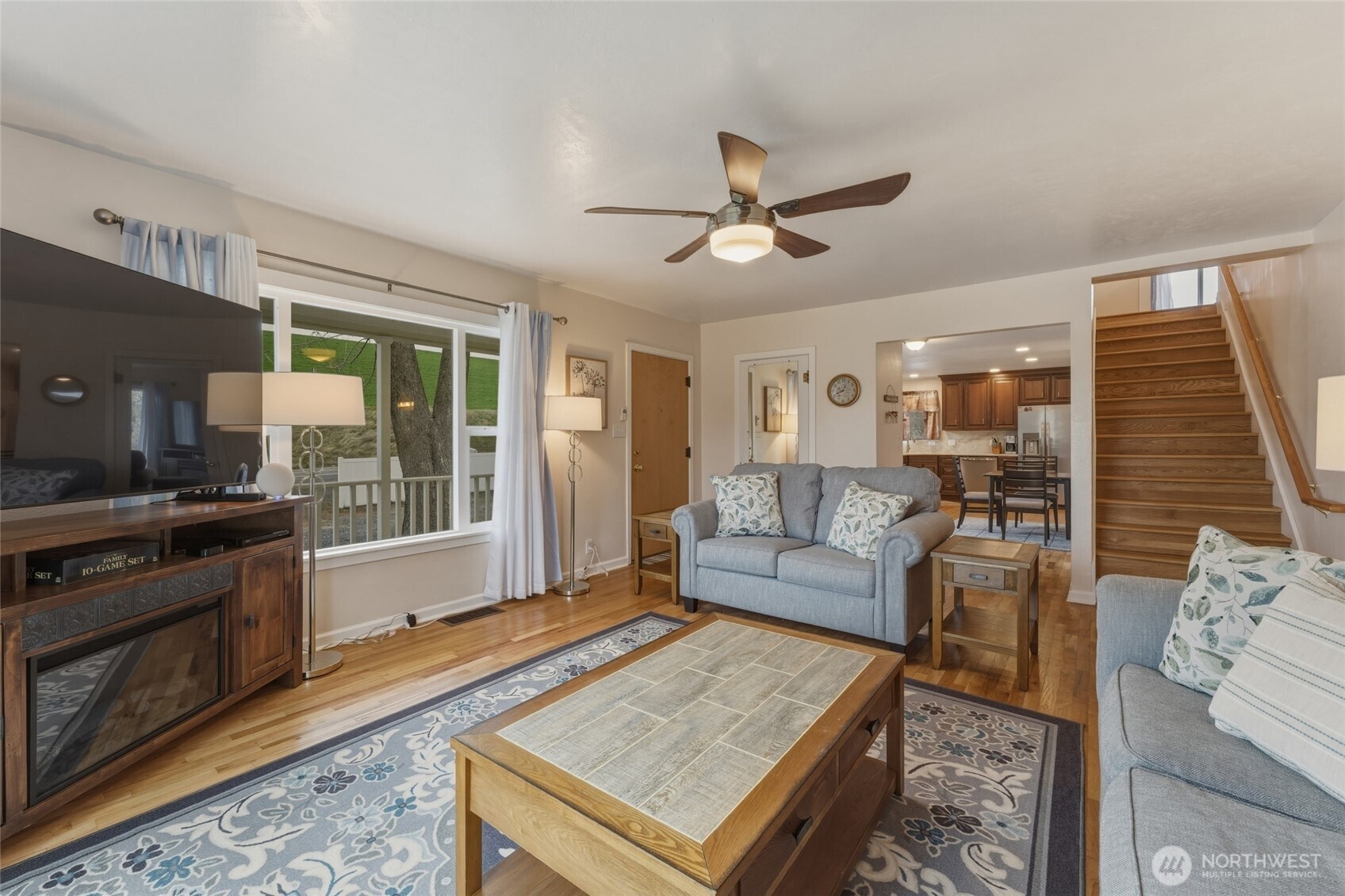 315 Thorn Hollow Road Dayton, WA 99328 - Photo 6 of 40 a living room with furniture and a fireplace