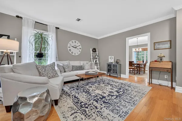 a living room with furniture and a couch